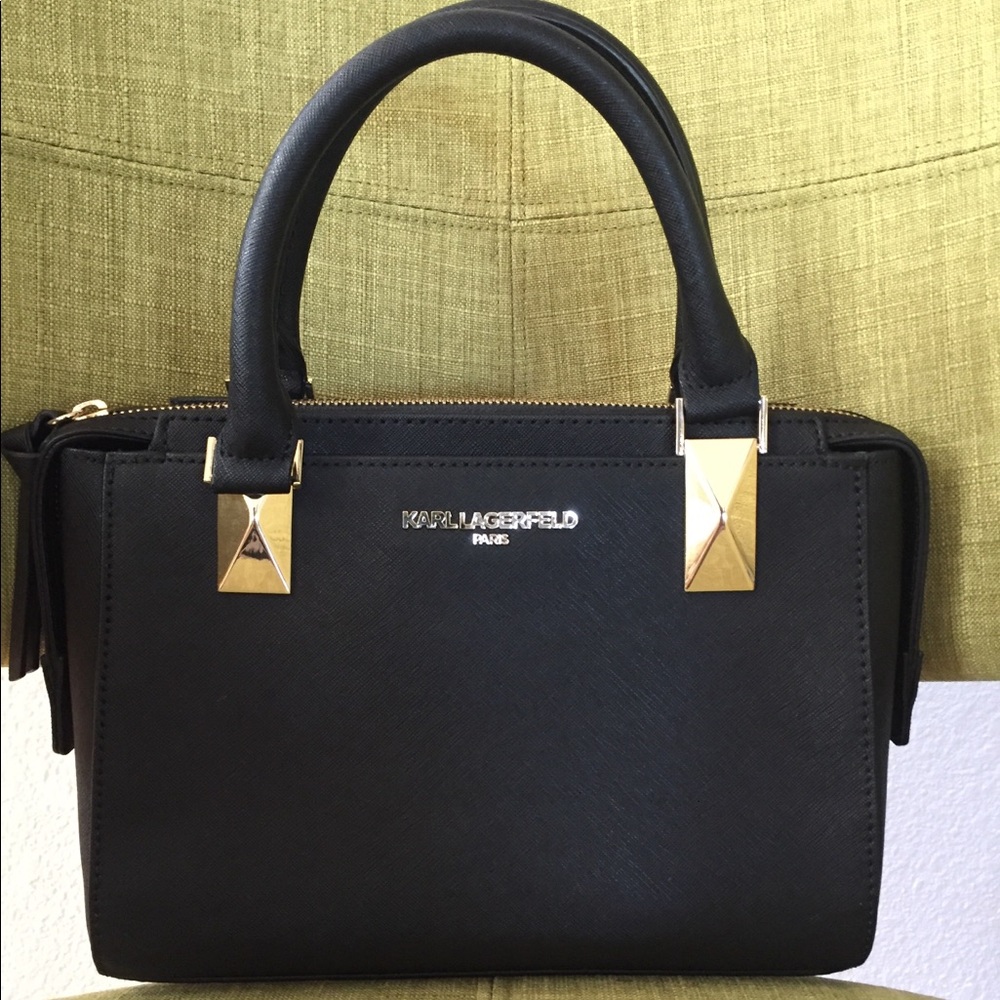 Karl Lagerfeld Paris Black Mini Satchel